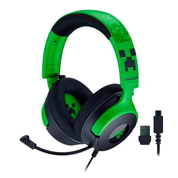 Audífonos Gamer RAZER Kraken V4 Minecraft Edition RGB 7.1-0