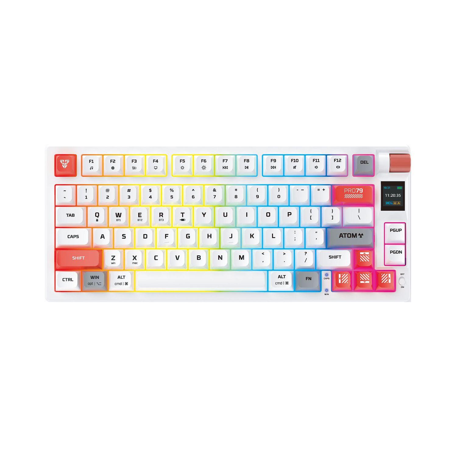 Teclado Mecánico Fantech ATOM PRO79 MK917 ARGB 75% Azul-0