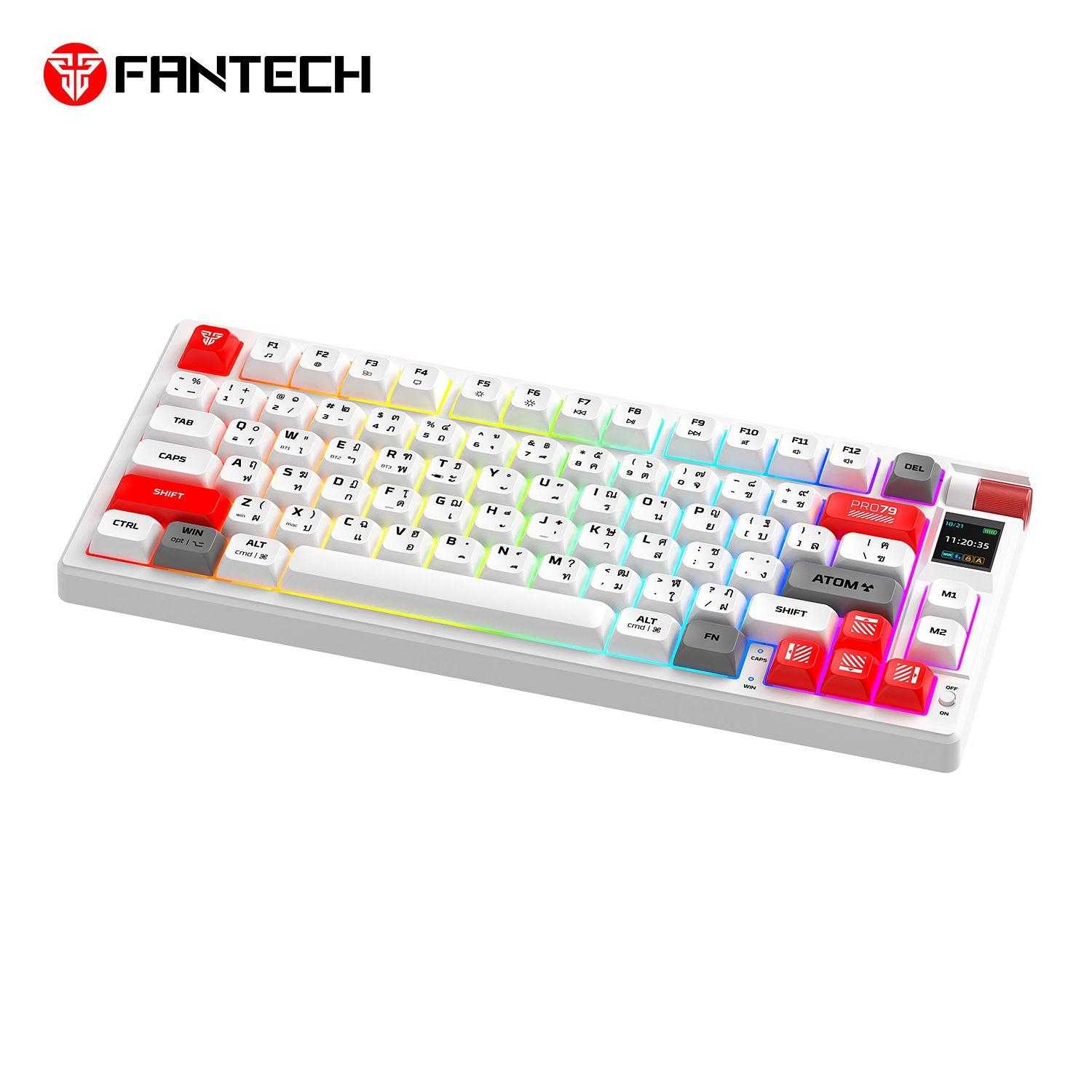 Teclado Mecánico Fantech ATOM PRO79 MK917 ARGB 75% Azul-1
