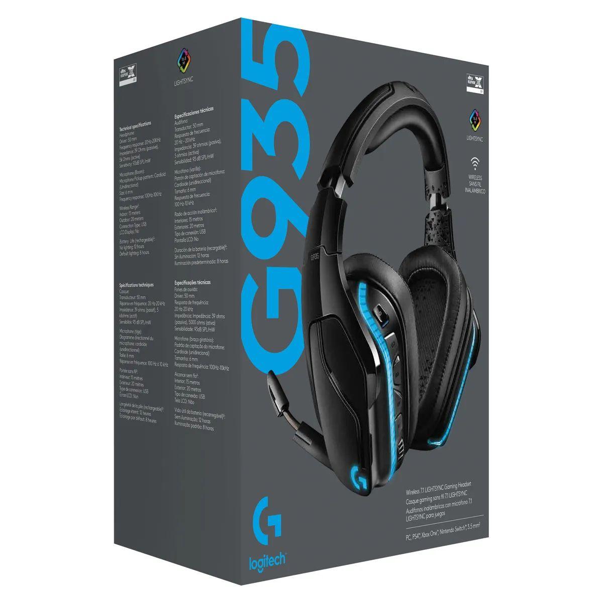 Audífonos Gamer LOGITECH G935 LIGHTSYNC RGB 7.1 Negro-3