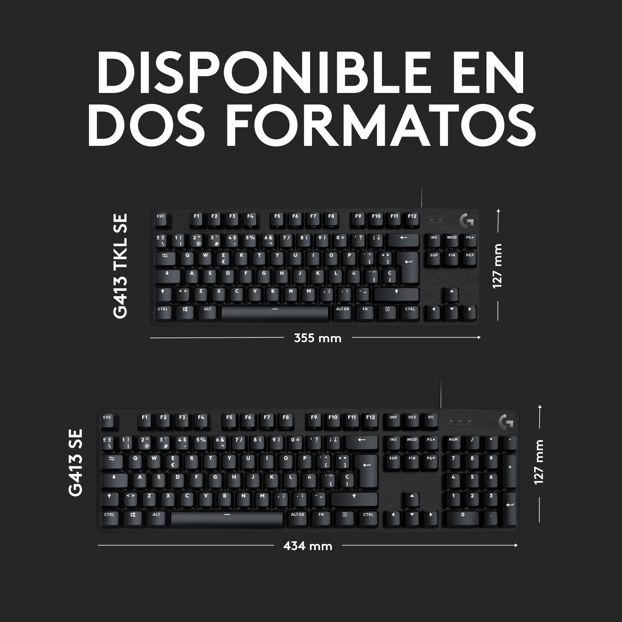 Teclado Mecánico Logitech G413 Se Tactile 80% RGB Negro-4