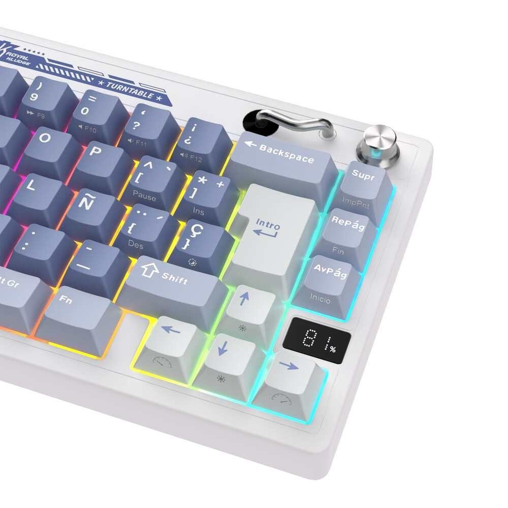 Teclado Mecánico Royal Kludge RK M65 Ocean 65% RGB Azul Blue-2
