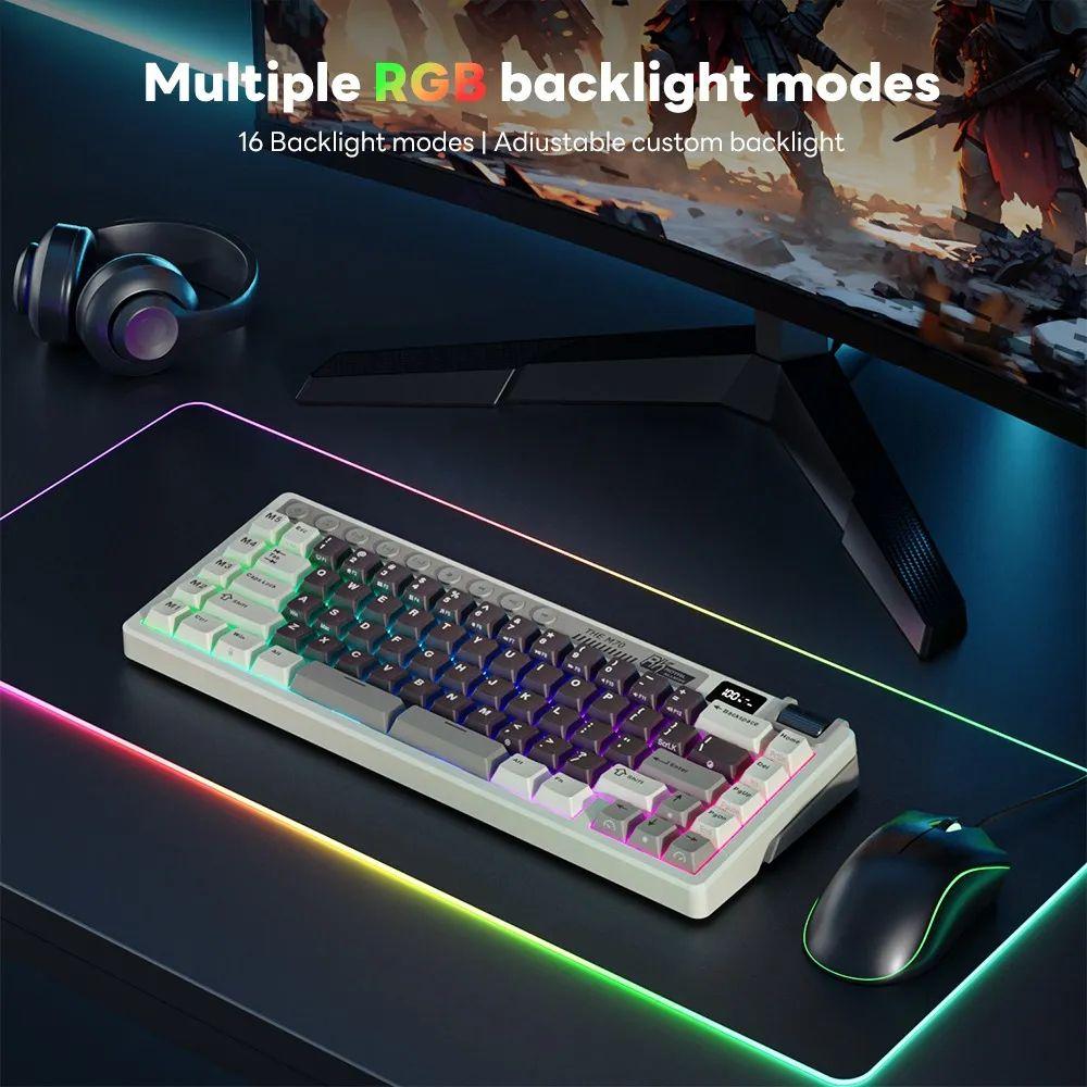Teclado Mecánico Royal Kludge RK M70 Wireless Ñ 65% RGB-3
