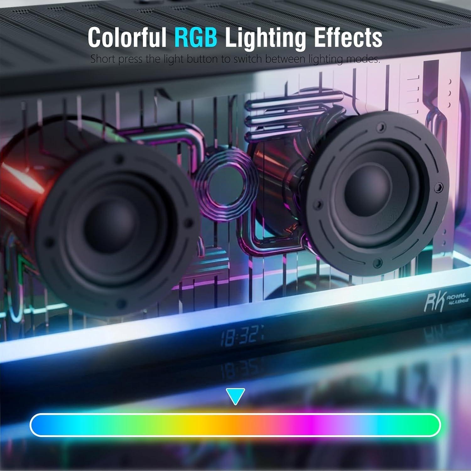 Parlante Royal Kludge RK SH100 40W RGB Blanco-4