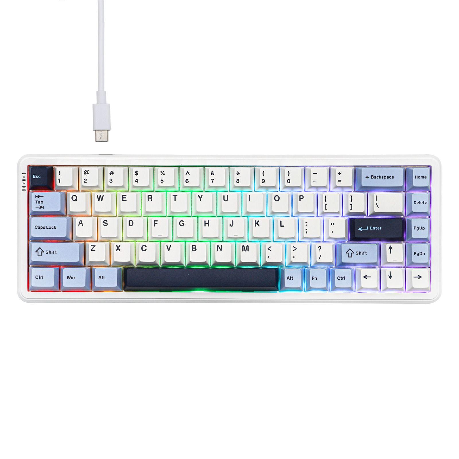 Teclado Magnético Ajazz AK680 MAX Full Size RGB Blanco-6
