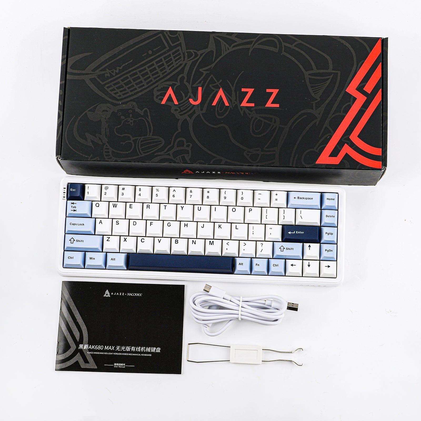 Teclado Magnético Ajazz AK680 MAX Full Size RGB Blanco-7