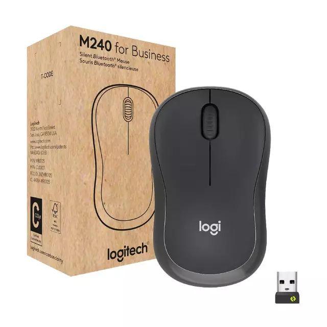Mouse LOGITECH Bluetooth M240 for Business Grafito Negro-0