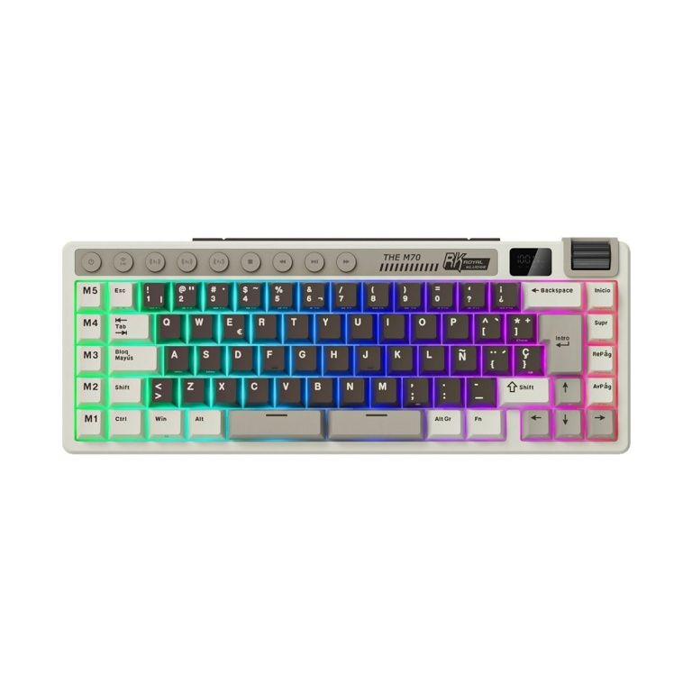 Teclado Mecánico Royal Kludge M70 Wireless Pantalla RGB-0