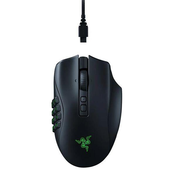 Mouse RAZER Inalámbrica Naga V2 Pro MMO 3 Placas Negro-2