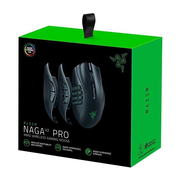 Mouse RAZER Inalámbrica Naga V2 Pro MMO 3 Placas Negro-4