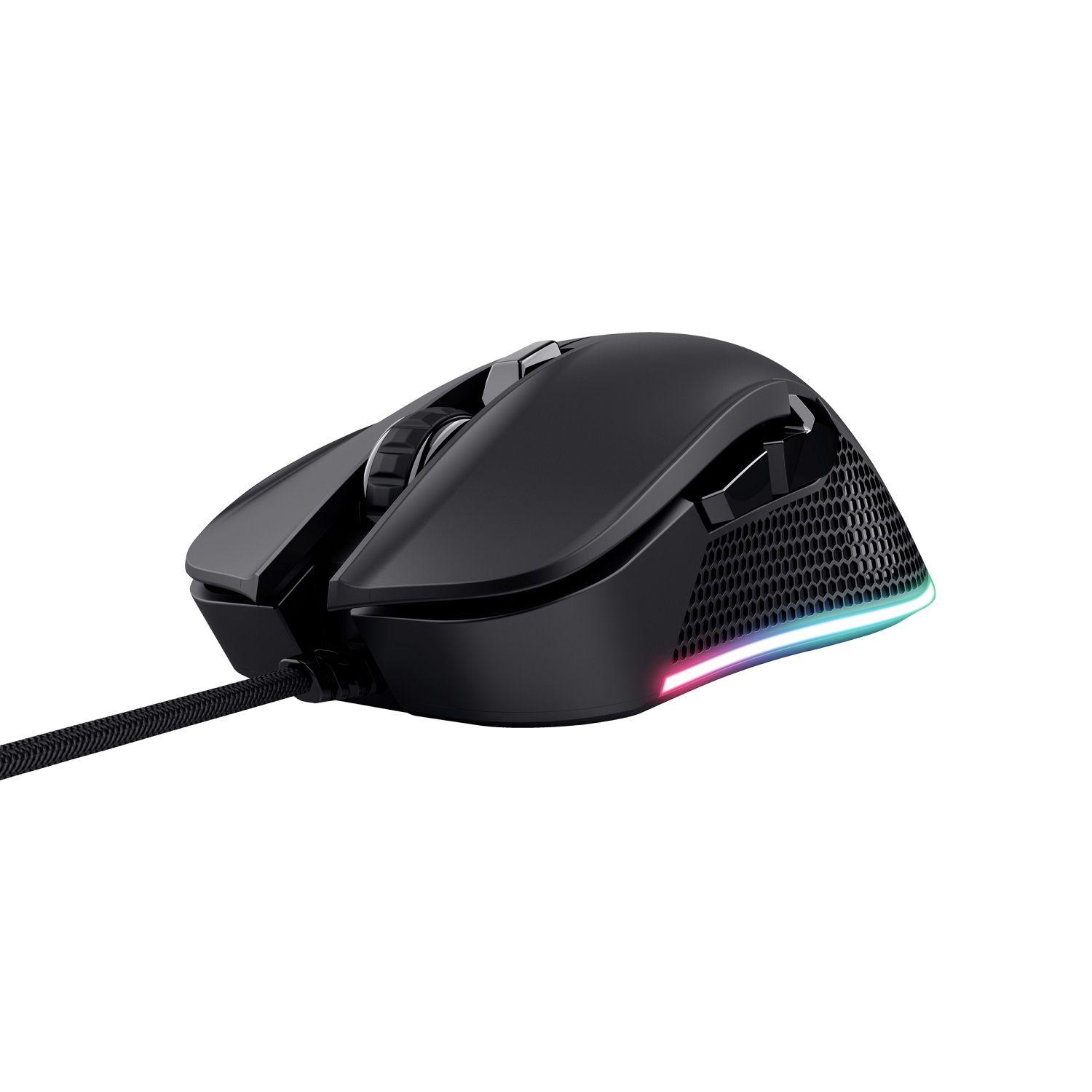 Mouse Trust GXT 922 YBAR RGB 7200 6 Botones Diseño Negro-3