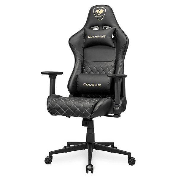 Silla Cougar Armor One V2 Gold, Color Negro Con Dorado-2