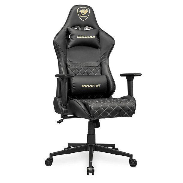 Silla Cougar Armor One V2 Gold, Color Negro Con Dorado-3