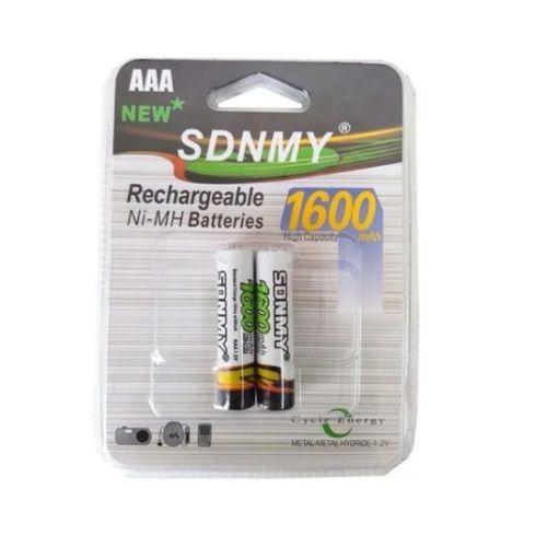 Pack 2 Pilas recargables AAA de 1600mAh-0