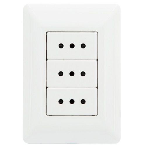 Modulo enchufe triple de 250v - 10A-0