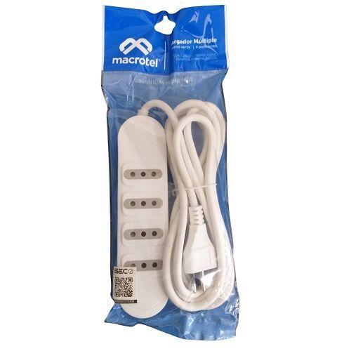 Alargador 4 posiciones 3 mts. Macrotel Blanco-0