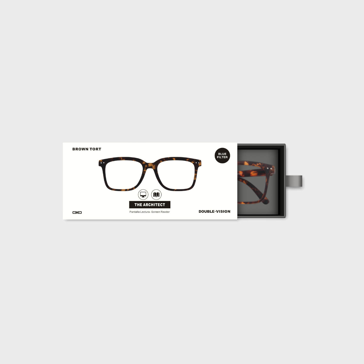 Anteojos para Pantallas THE ARCHITECT | Brown Tort-3
