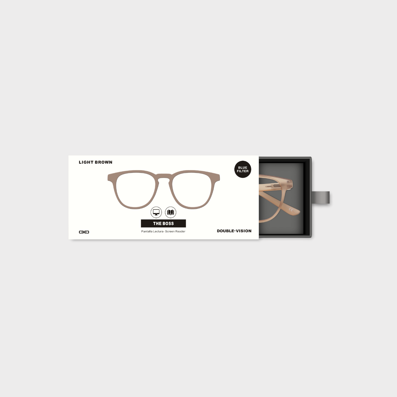Anteojos de Lectura Sol The Boss Sun Reader +2.00 | Light Brown-3