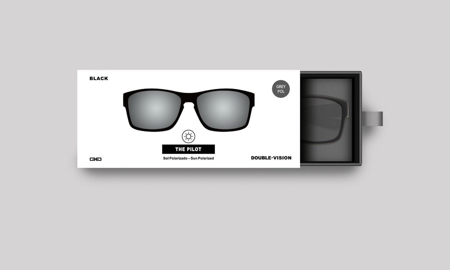 Anteojos de Sol The Pilot | Black/Grey Pol-3