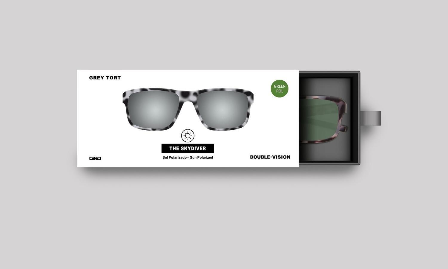 Anteojos de Sol The Skydiver | Grey Tort/Green Pol-3