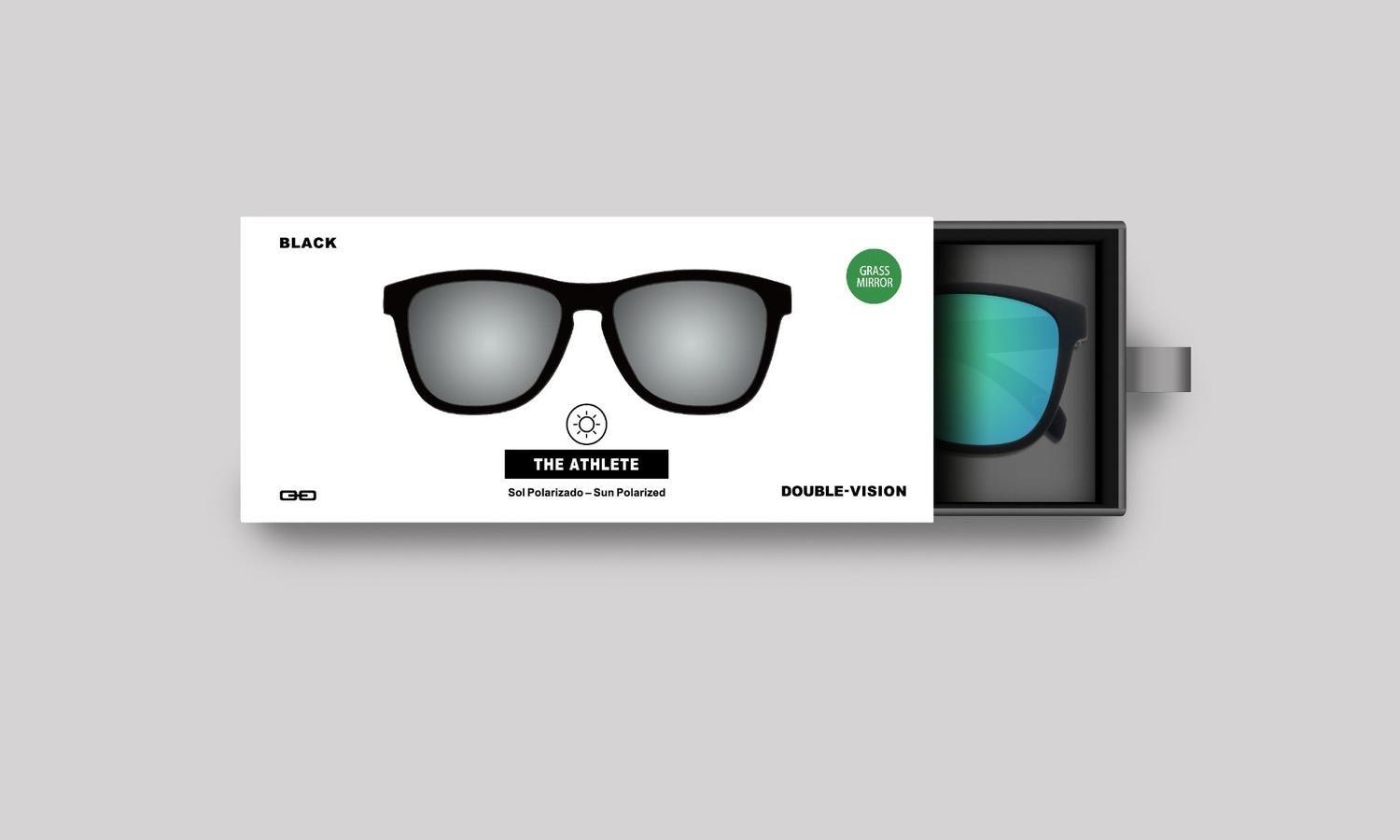 Anteojos de Sol The Athlete | Black/Grass Mirror-3