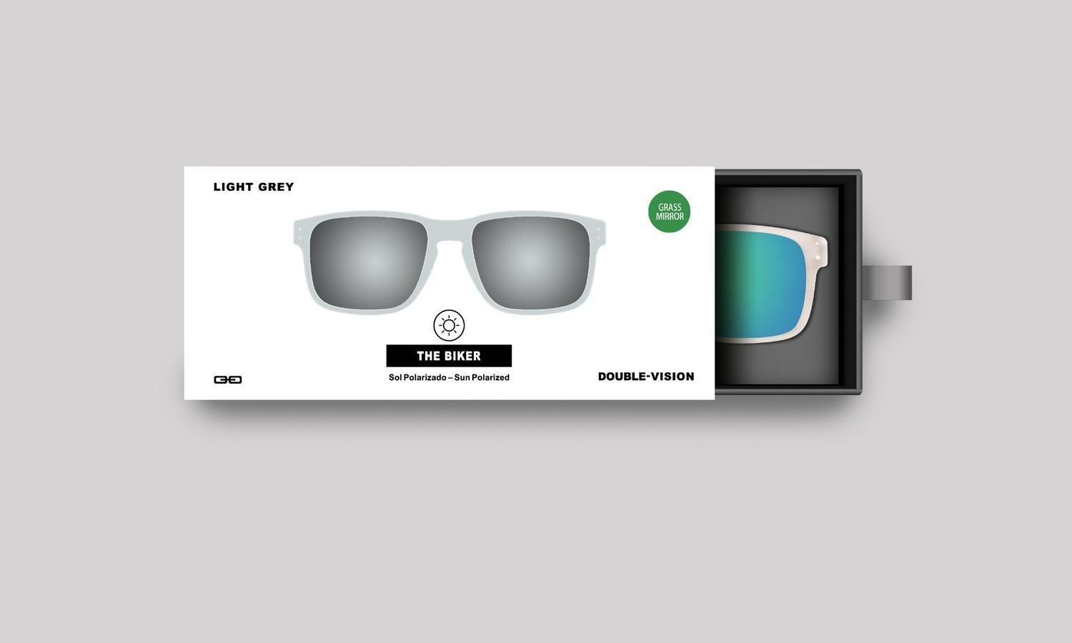 Anteojos de Sol The Biker | Light Grey/Grass Mirror-3