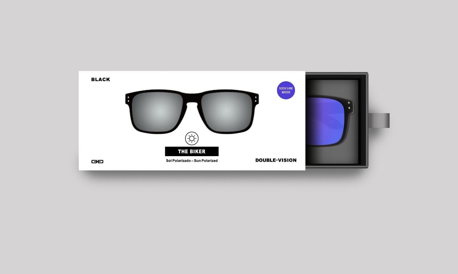 Anteojos de Sol The Biker | Black/Moonshine Mirror-3