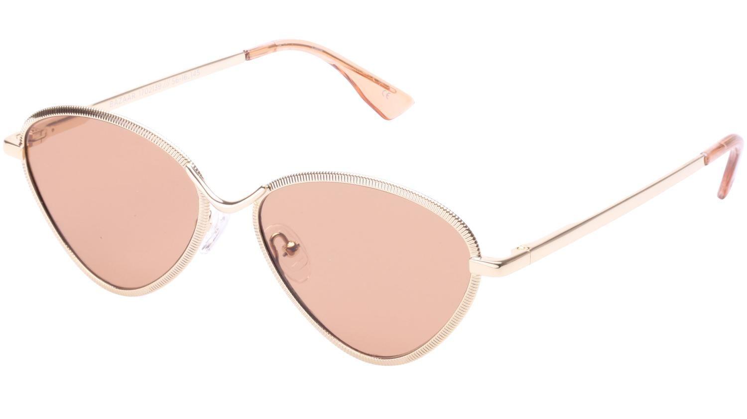 Anteojos de Sol BAZAAR BRIGHT GOLD - TAN MONO-1
