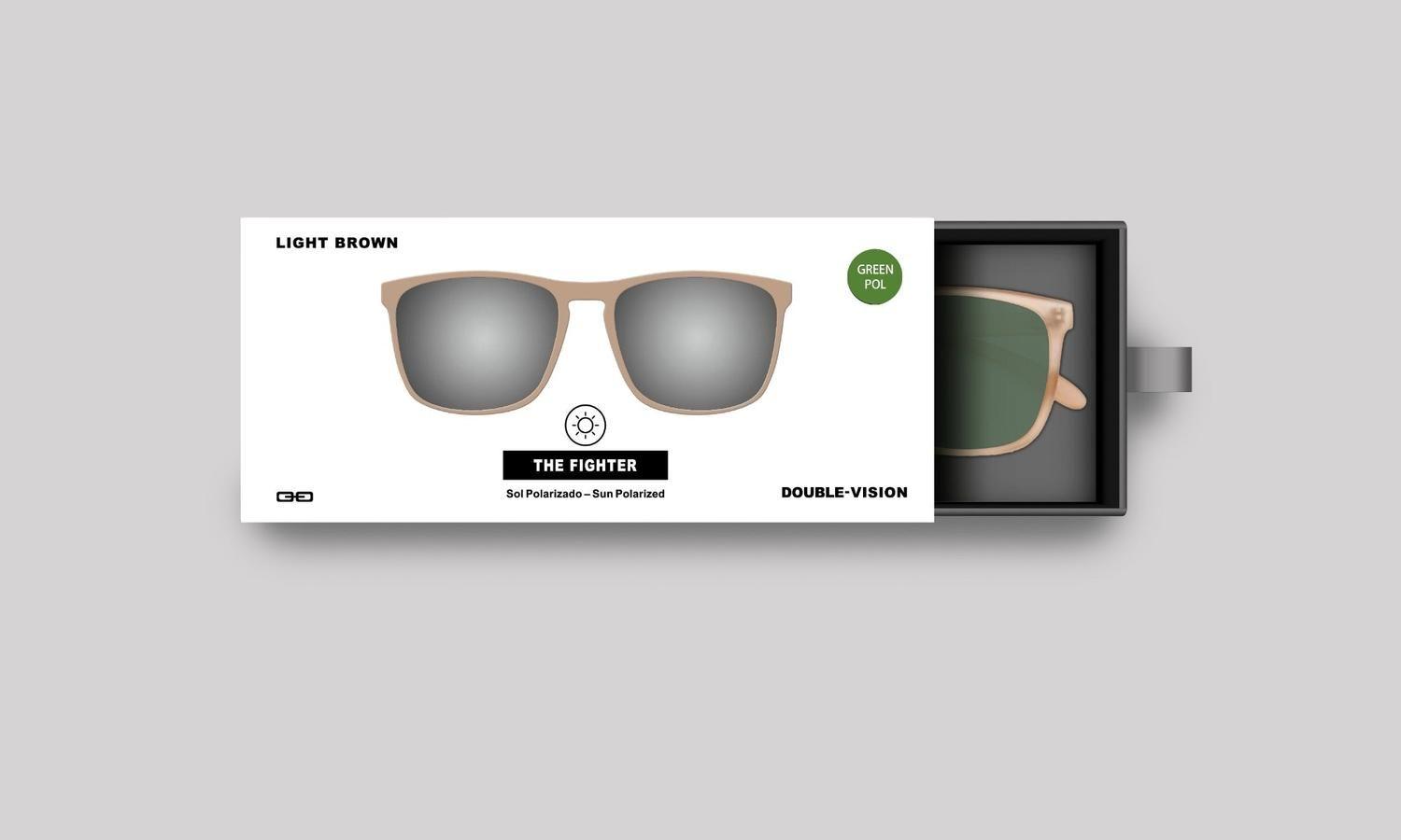Anteojos de Sol The Fighter | Light Brown/Green Pol-3