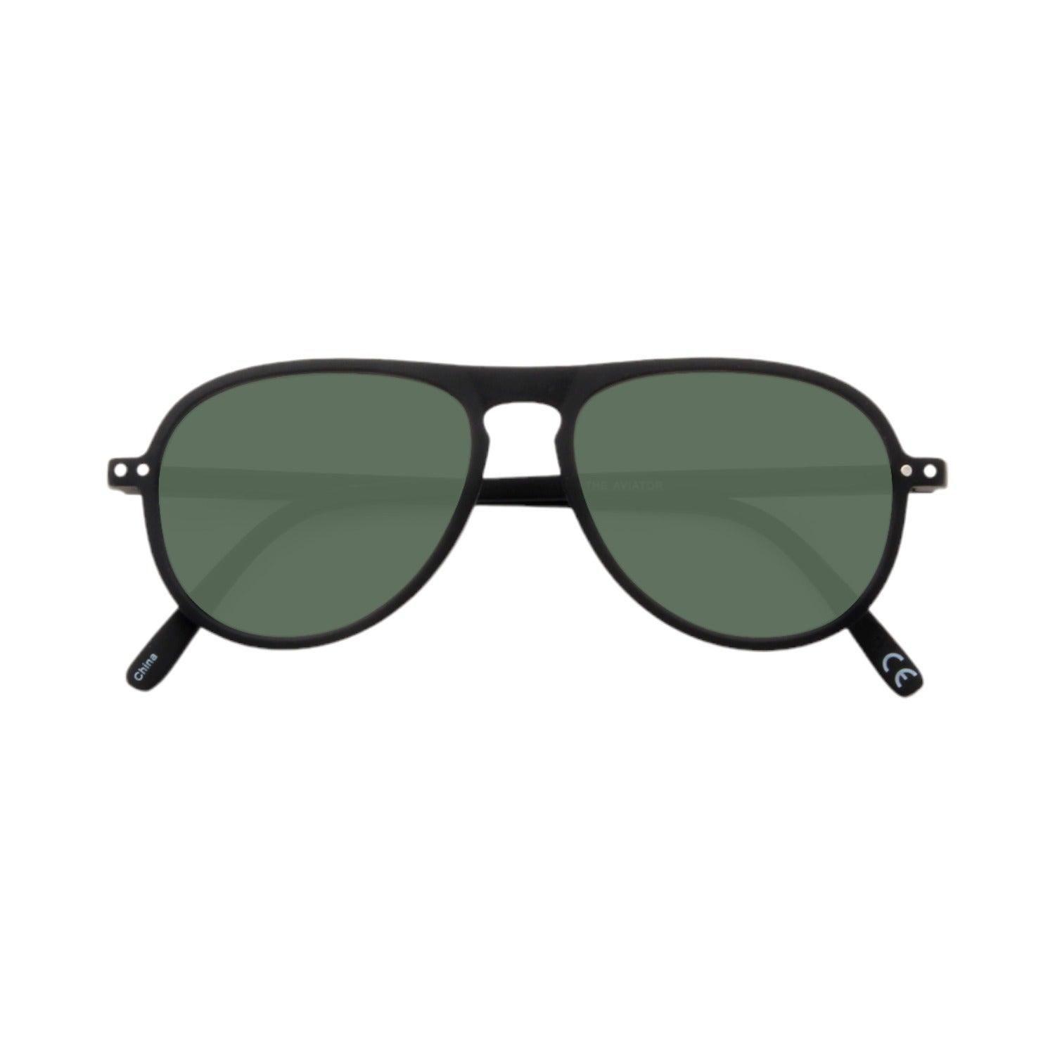 Anteojos de Sol The Aviator | Black/Green Pol-0