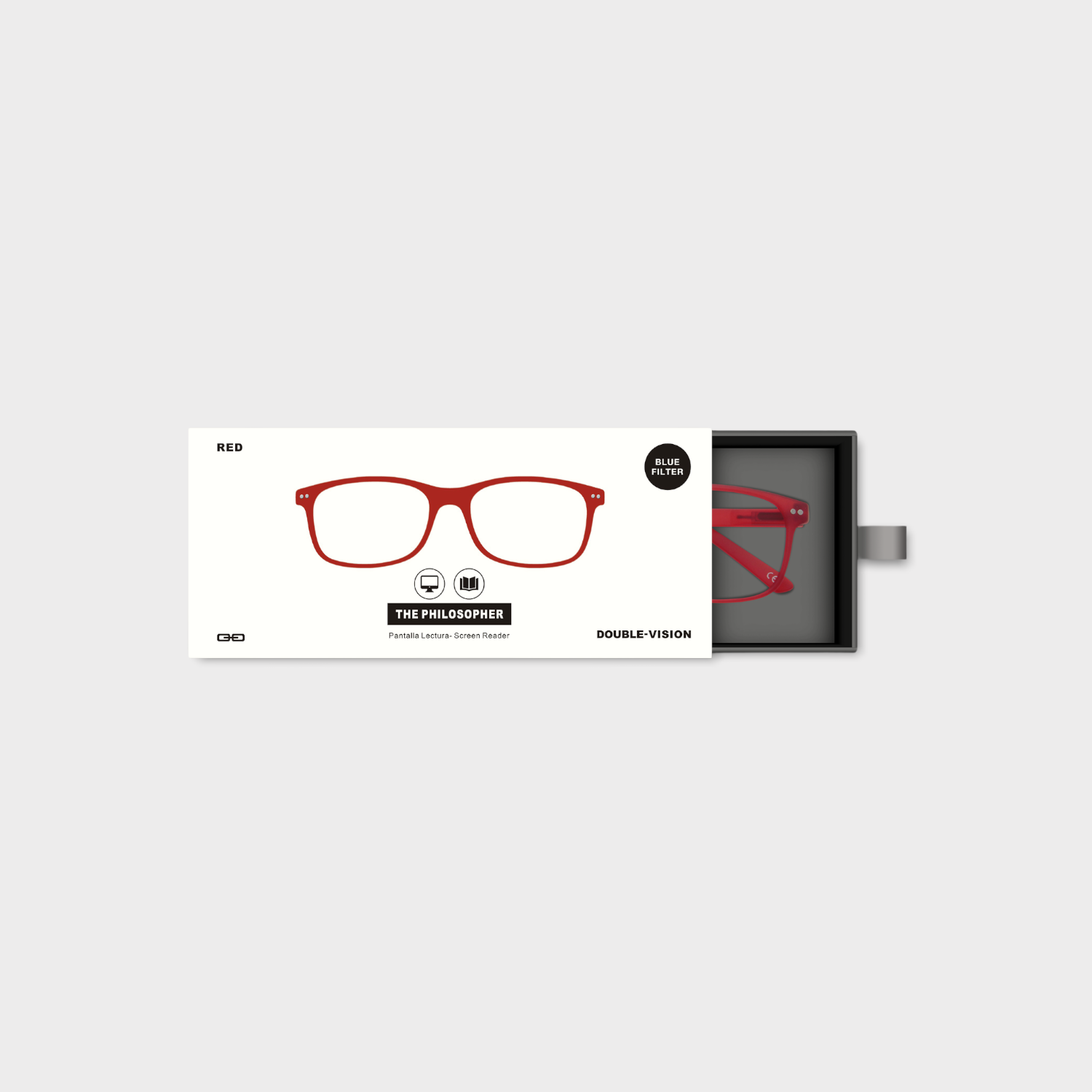 Anteojos de Lectura Sol The Philosopher Sun Reader +1.00 | Red-3