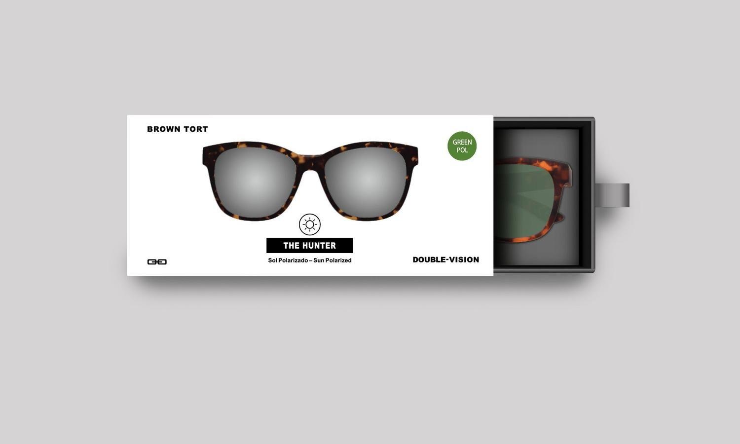 Anteojos de Sol The HUNTER | BROWN TORT / DARK GREEN-3