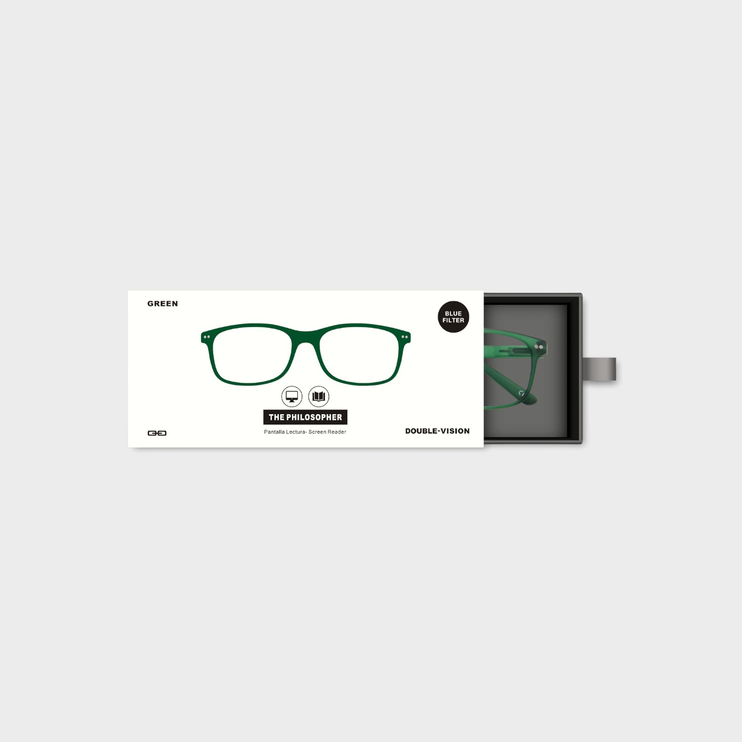 Anteojos para Pantallas con filtro azul The Philosopher | Green-3
