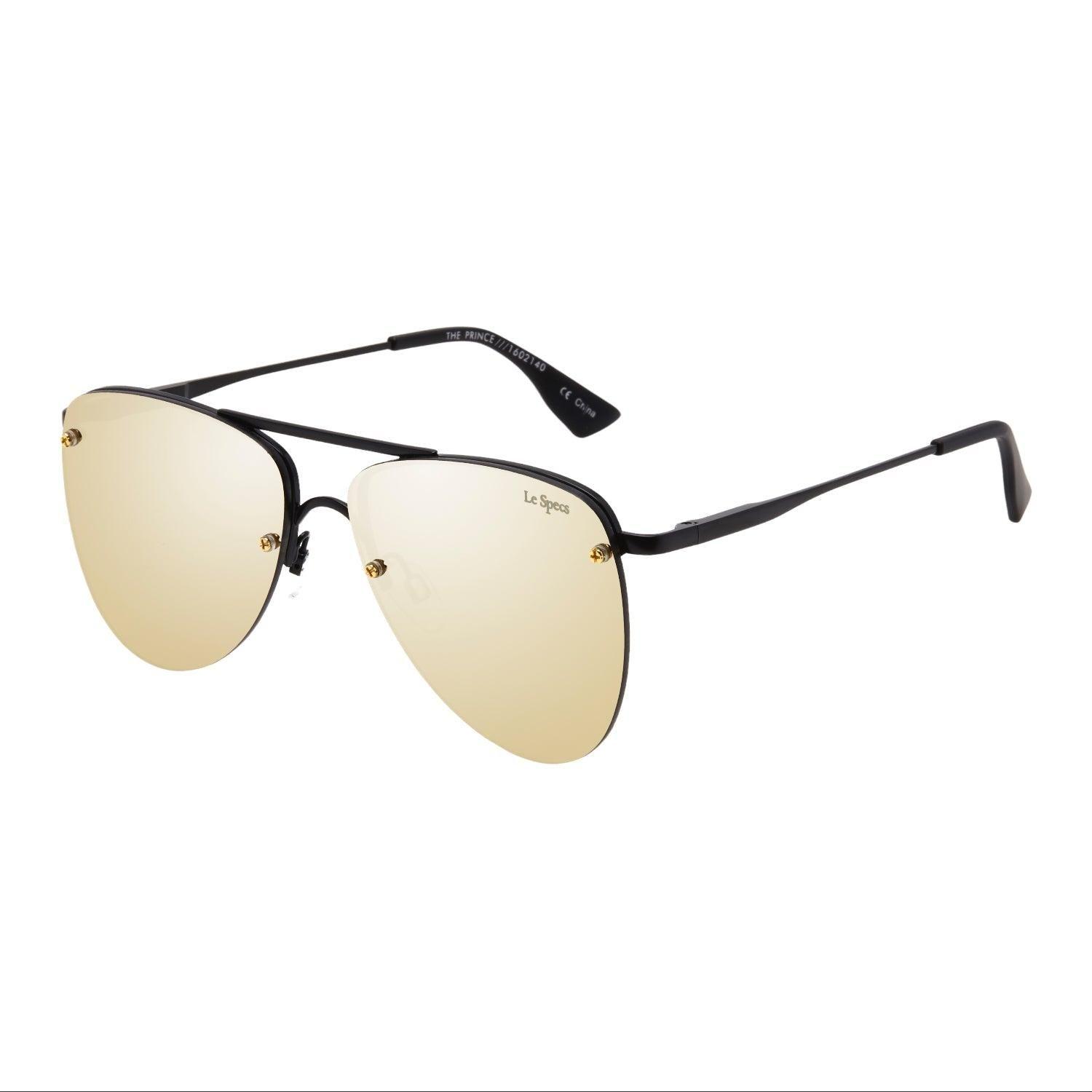 Anteojos de Sol THE PRINCE MATTE BLACK - GOLD MIRROR-1