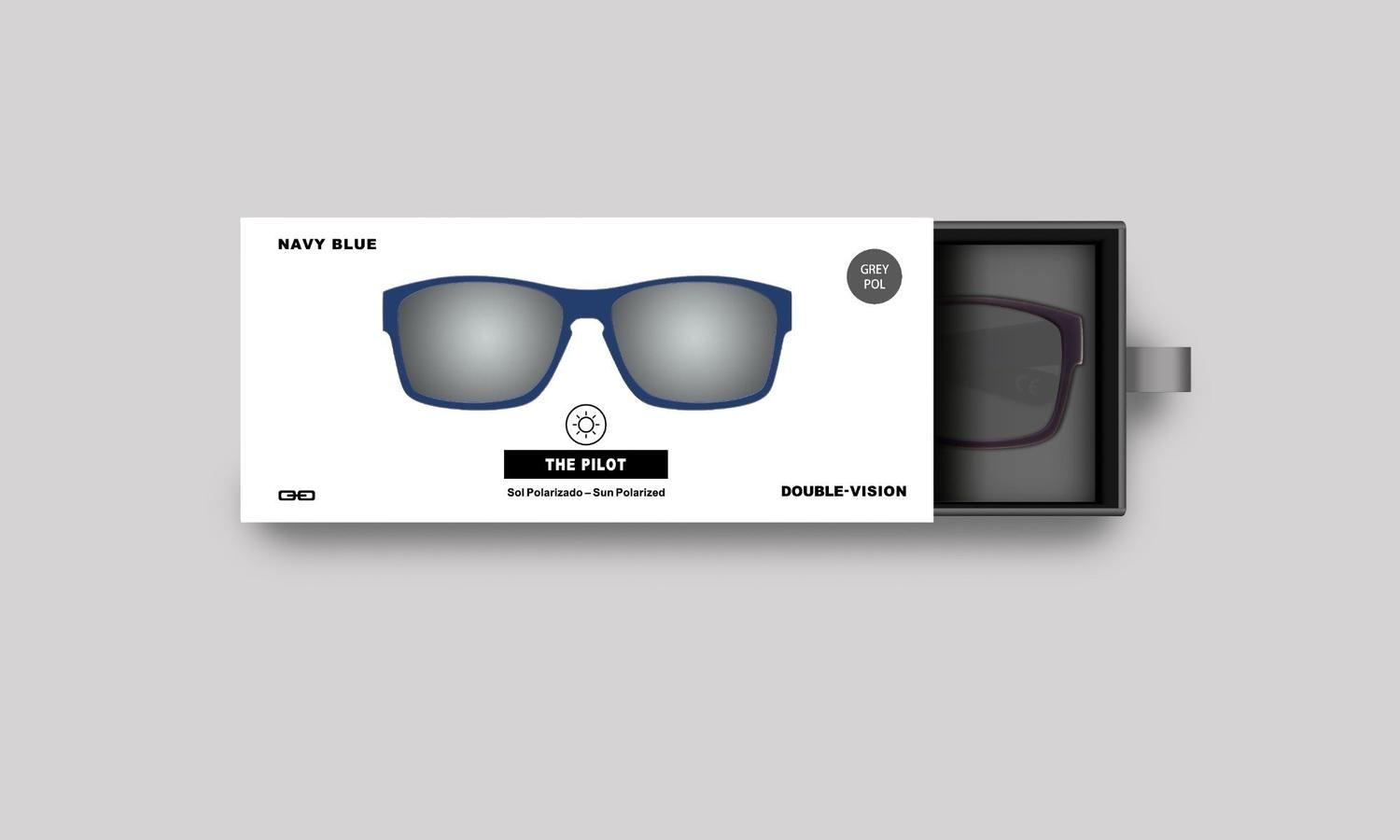 Anteojos de Sol The Pilot | Navy/Grey Pol-3