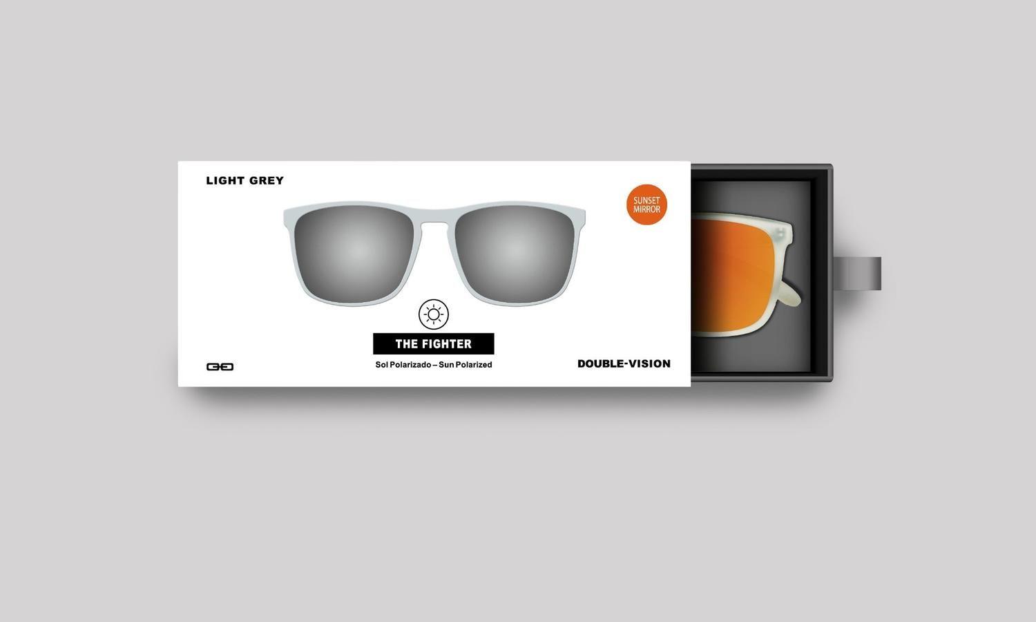 Anteojos de Sol The Fighter | Light Grey/Sunset Mirror-3
