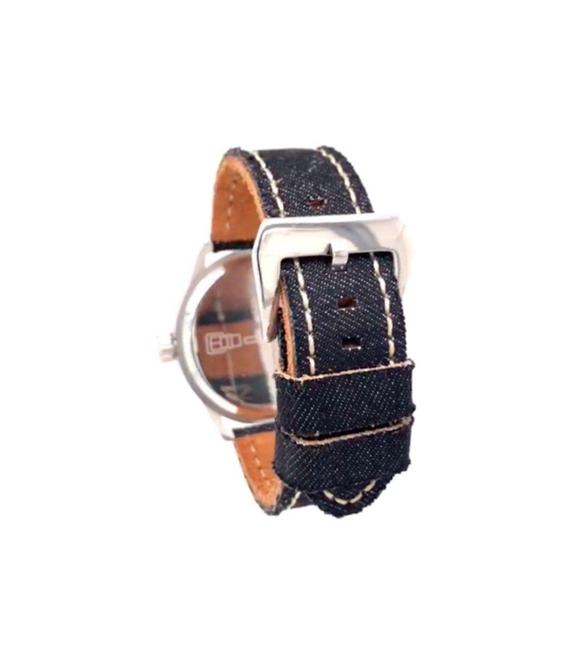 Correa De Reloj Diloy Tela Vaquera Y Cuero 22 Mm 1-2