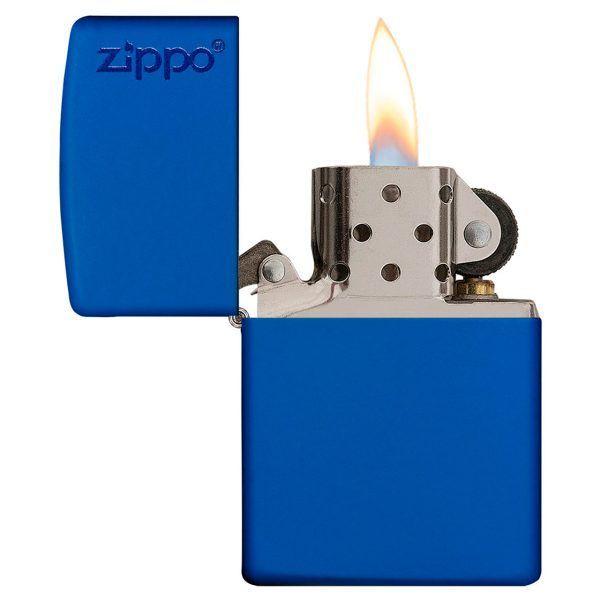 Encendedor Zippo Zp229zl Classic Royal Blue Matte Logo-1