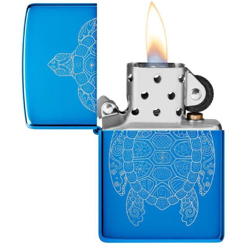 Encendedor Zippo Zen Turtle Design Azul ZP46177-2