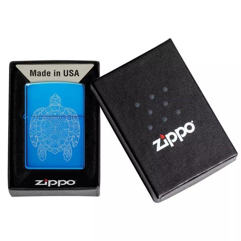 Encendedor Zippo Zen Turtle Design Azul ZP46177-3