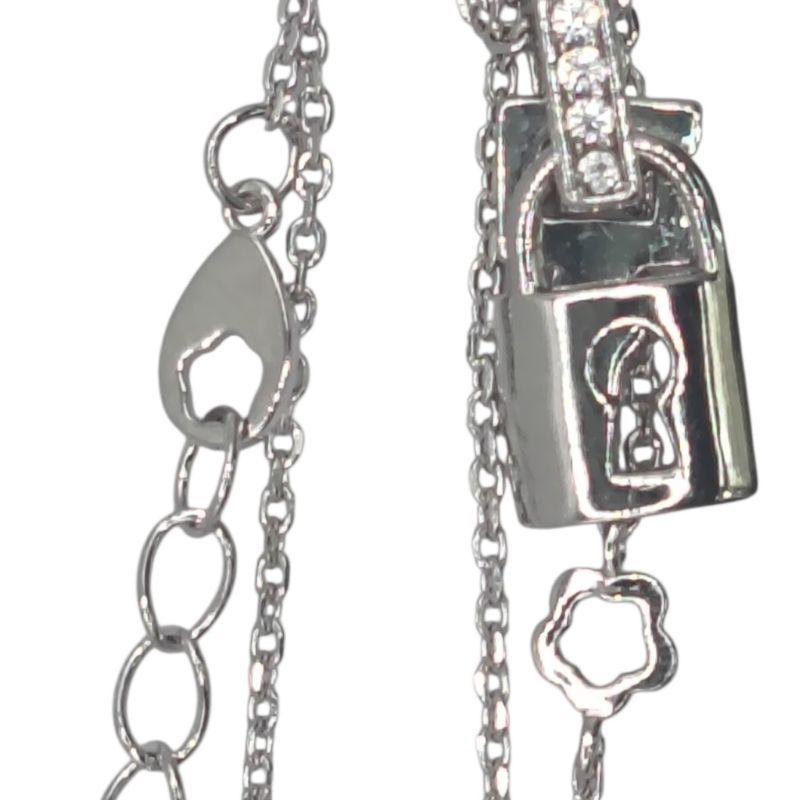 Collar plata Rodio Candado 3423FNSWSH1-2