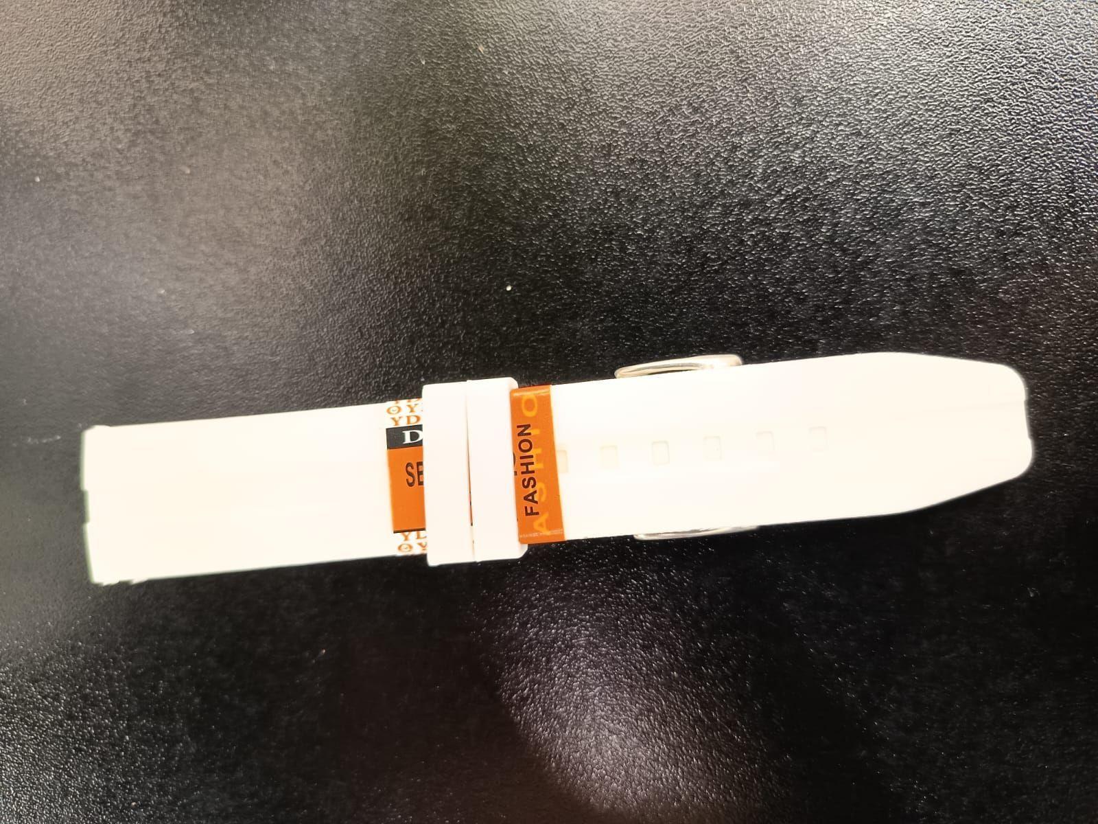 Correa Reloj Silicona Calidad Diloy 24 Mm blanco-5