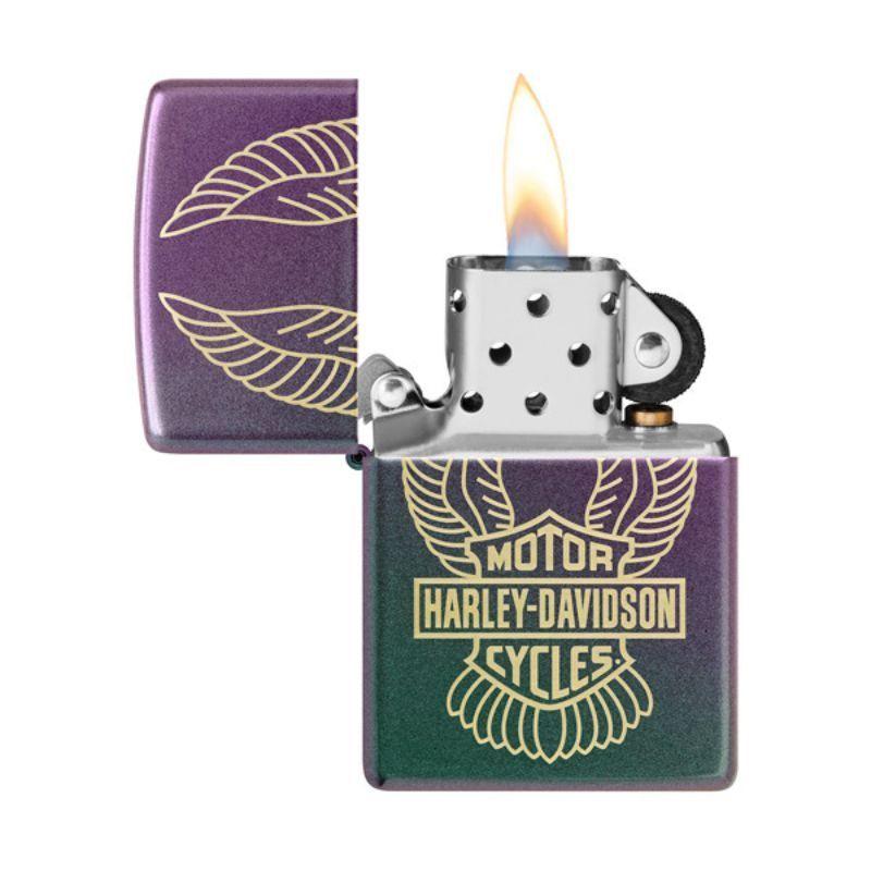 ENCENDEDOR ZIPPO Harley-Davidson® Wings Laser Engrave Design ZP46859-1