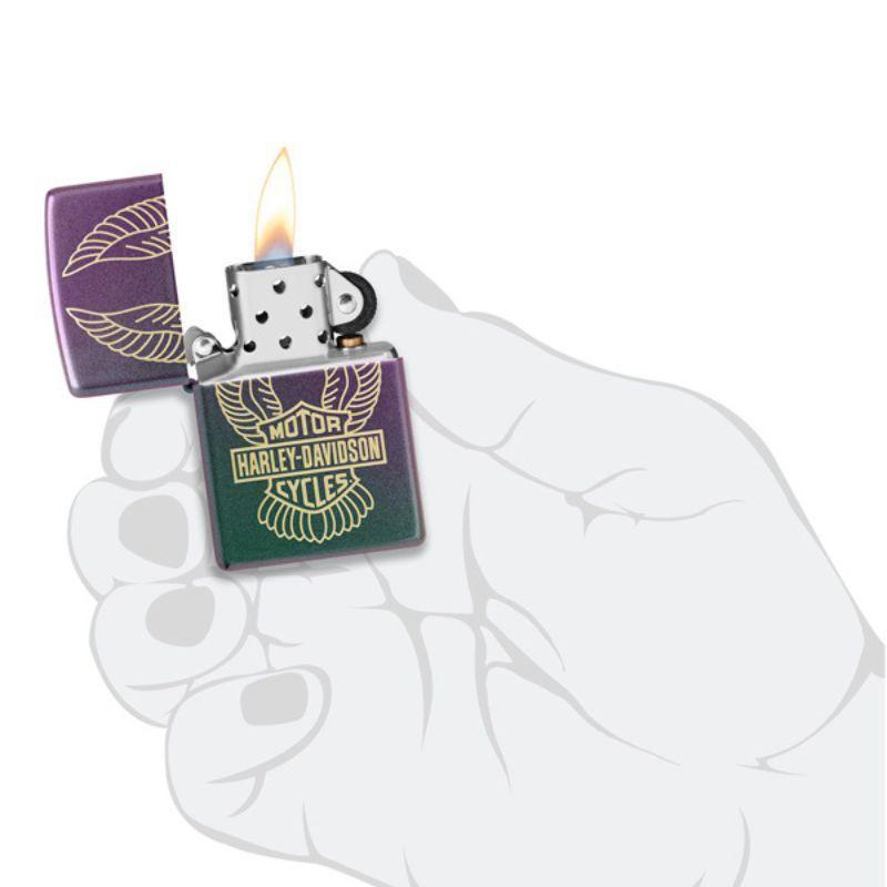 ENCENDEDOR ZIPPO Harley-Davidson® Wings Laser Engrave Design ZP46859-3