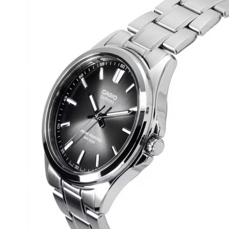 Reloj Casio Vintage MTS-RS100D-1A Plateado Solar Powered 41,7mm-2