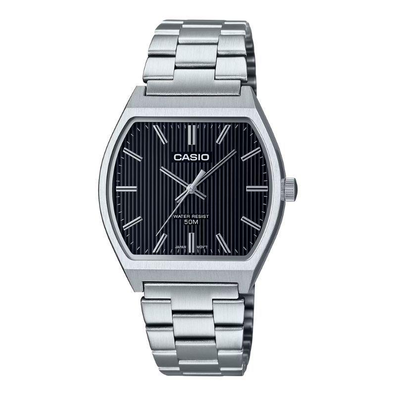 Reloj con caja cuadrada de perfil ultradelgado Casio MTP B140D 1A-0