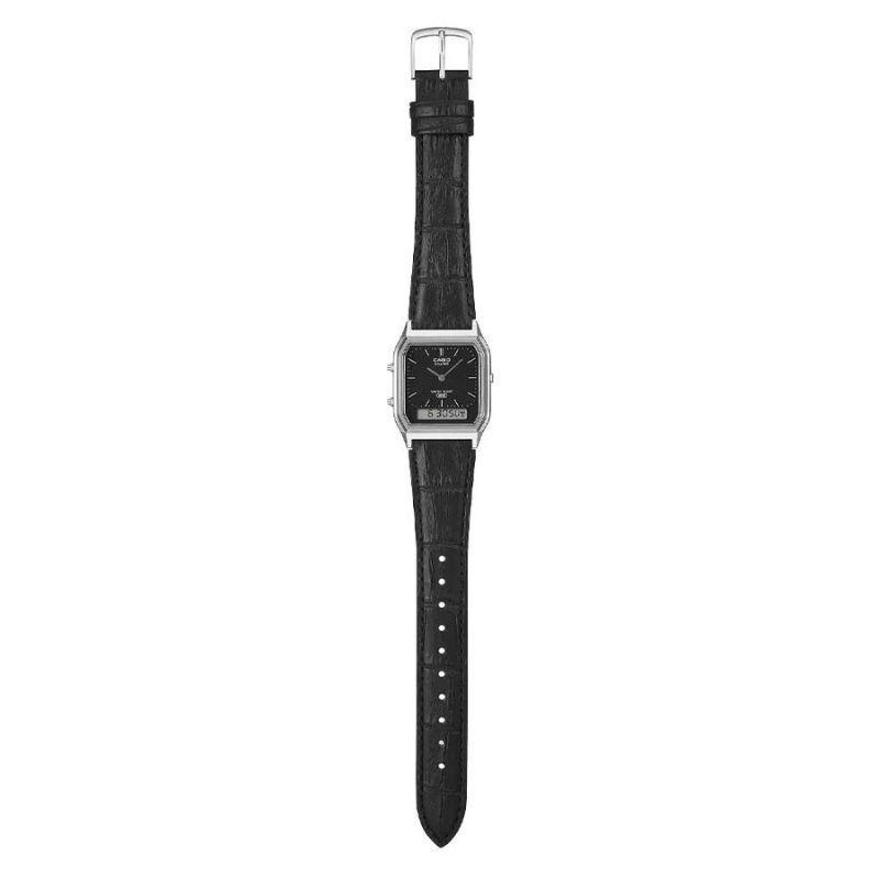 Reloj Casio Vintage AQ-230EL-1A Negro Cuero-2