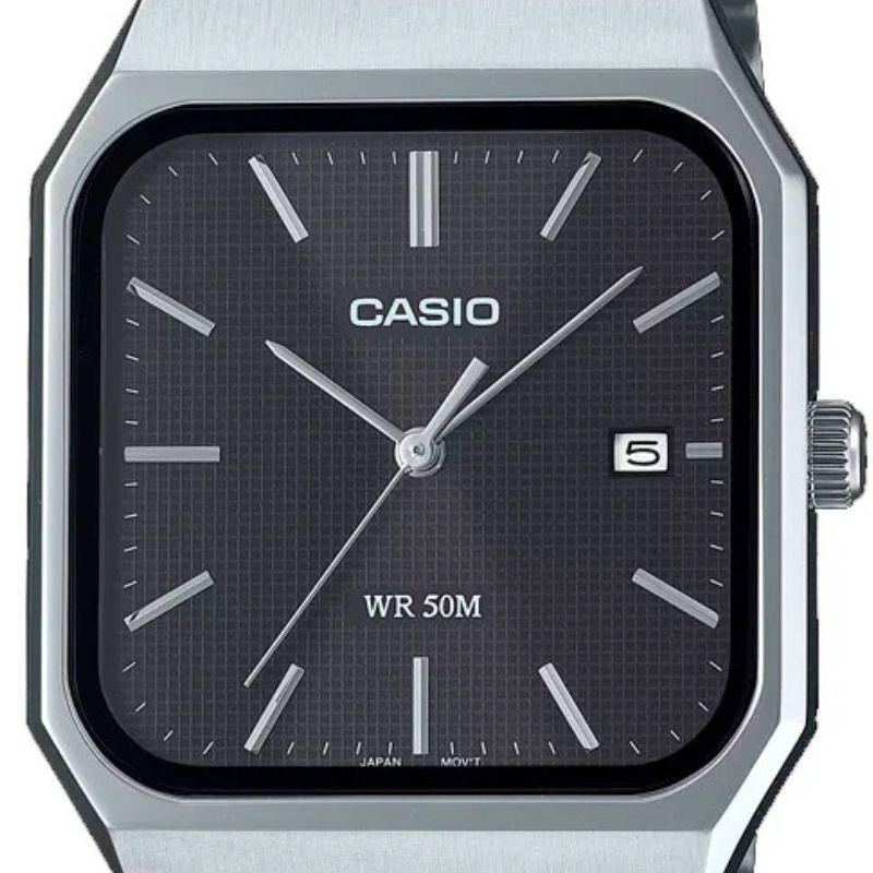 Reloj Casio Tank Unisex An logo MTP B185D 1A Full Acero-1