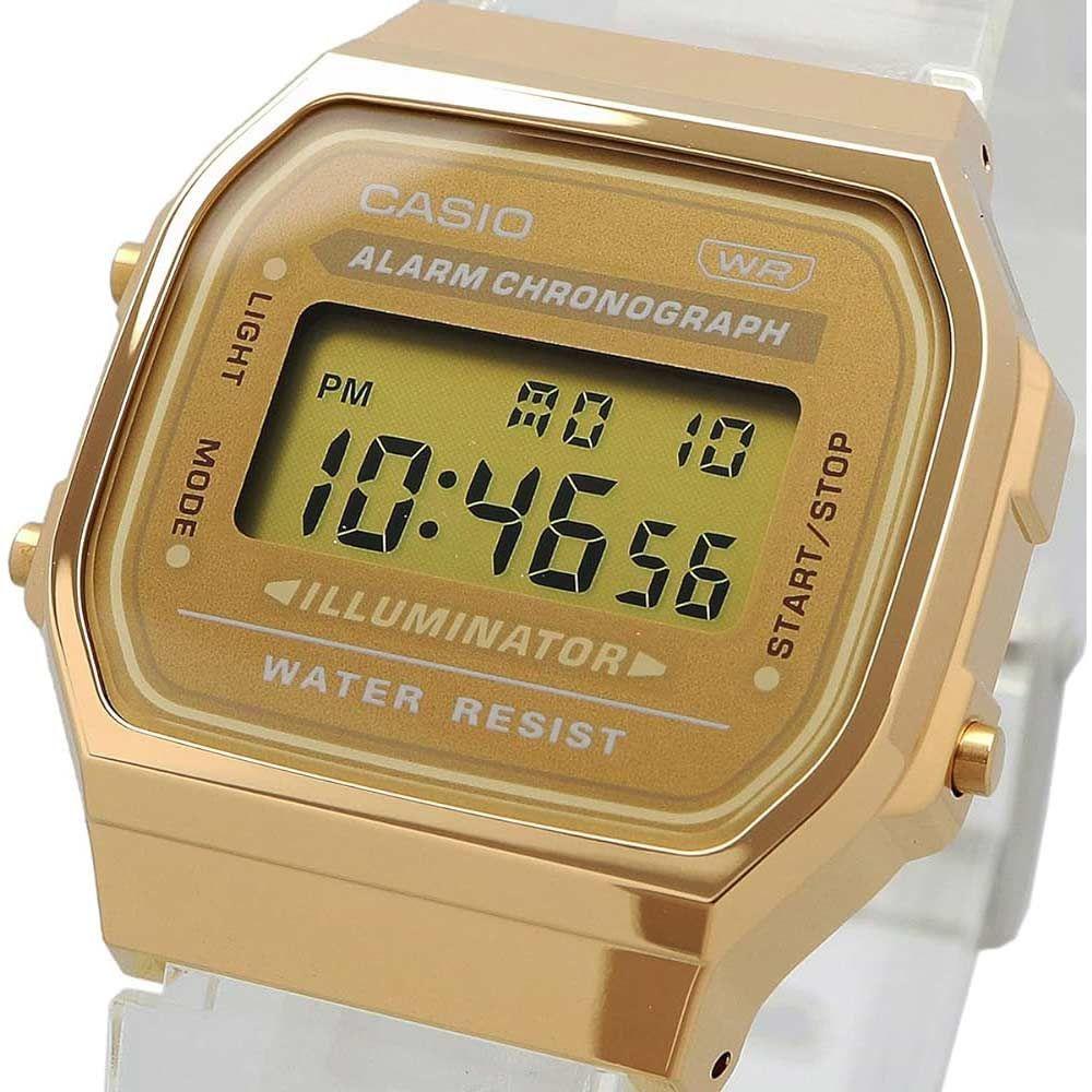 Reloj Casio Vintage Unisex A168XESG-9ADF Transparente Dorado-1