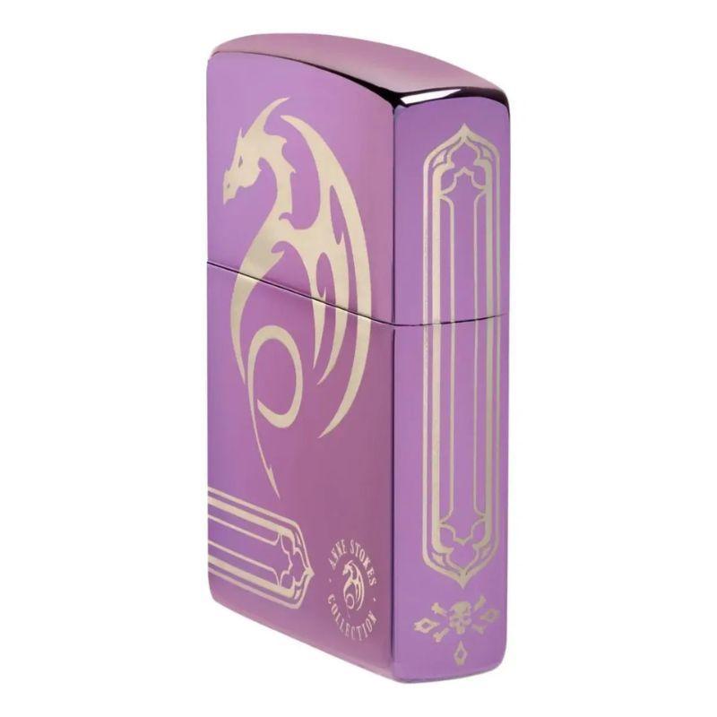 Encendedor Zippo Anne Stokes Dragon Design Morado Zp48574-1